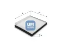 Filtr vzduchu v interiru UFI ‐ UFI 53.208.00