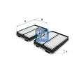 Filtr vzduchu v interiru UFI ‐ UFI 53.234.00