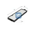 Filtr vzduchu v interiru UFI ‐ UFI 53.244.00