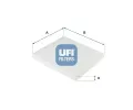 Filtr vzduchu v interiru UFI ‐ UFI 53.248.00