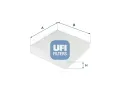 Filtr vzduchu v interiru UFI ‐ UFI 53.256.00