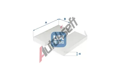 UFI Filtr vzduchu v interiéru UFI 53.311.00, 53.311.00 UFI Filtr vzduchu v interiéru UFI 53.311.00, 53.311.00