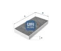 Filtr vzduchu v interiéru UFI ‐ UFI 54.100.00 Filtr vzduchu v interiéru UFI ‐ UFI 54.100.00
