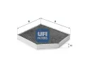 Filtr vzduchu v interiru UFI ‐ UFI 54.168.00