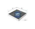 Filtr vzduchu v interiru UFI ‐ UFI 54.176.00