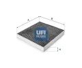 Filtr vzduchu v interiru UFI ‐ UFI 54.219.00