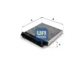 Filtr vzduchu v interiéru UFI ‐ UFI 54.232.00 Filtr vzduchu v interiéru UFI ‐ UFI 54.232.00