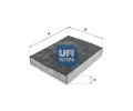 Filtr vzduchu v interiru UFI ‐ UFI 54.234.00