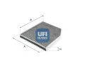 Filtr vzduchu v interiru UFI ‐ UFI 54.261.00
