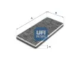 Filtr vzduchu v interiru UFI ‐ UFI 54.281.00