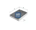 Filtr vzduchu v interiru UFI ‐ UFI 54.291.00