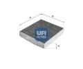 Filtr vzduchu v interiru UFI ‐ UFI 54.296.00
