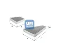 Filtr vzduchu v interiru UFI ‐ UFI 54.302.00