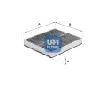 Filtr vzduchu v interiru UFI ‐ UFI 54.320.00