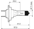 VALEO rovka H7 12V 55W PX26d Essential VA 032009, 032009