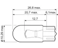 VALEO rovka W3W 12V 3W W2.1x9.5d Essential VA 032209, 032209