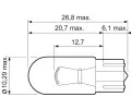 VALEO rovka W5W 12V 5W W2.1x9.5d Essential VA 032211, 032211