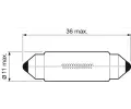VALEO rovka C5W 12V 5W SV8,5 Essential VA 032217, 032217