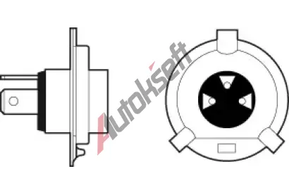 VALEO rovka H4 12V 60/55W P43t-38 +50% Light VA 032511, 032511