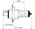 VALEO rovka H4 12V 60/55W P43t-38 Aqua Vision VA 032515, 032515