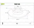 VALEO Brzdov kotou - 252 mm ‐ VA 186146