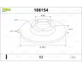 VALEO Brzdov kotou - 258 mm ‐ VA 186154