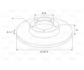 VALEO Brzdov� kotou� - 238 mm VA 186228, 186228