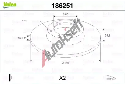 VALEO Brzdov kotou - 256 mm VA 186251, 186251