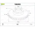 VALEO Brzdov kotou - 285 mm ‐ VA 186265