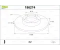 VALEO Brzdov� kotou� - 286 mm&nbsp;&dash;&nbsp;VA 186274