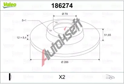VALEO Brzdov� kotou� - 286 mm VA 186274, 186274