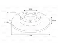 VALEO Brzdov� kotou� - 286 mm VA 186274, 186274