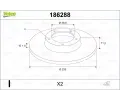 Brzdov� kotou�&nbsp;VALEO&nbsp;&dash;&nbsp;VA 186288