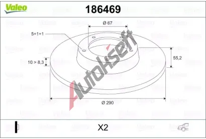 VALEO Brzdov kotou - 290 mm VA 186469, 186469