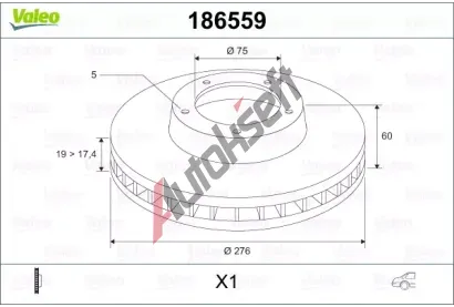 VALEO Brzdov kotou - 276 mm VA 186559, 186559