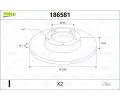 Brzdov� kotou�&nbsp;VALEO&nbsp;&dash;&nbsp;VA 186581