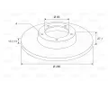 VALEO Brzdov kotou - 266 mm VA 186599, 186599