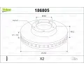Brzdov� kotou�&nbsp;VALEO&nbsp;&dash;&nbsp;VA 186805