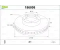 VALEO Brzdov kotou - 332 mm ‐ VA 186808