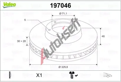 VALEO Brzdov kotou - 330 mm VA 197046, 197046