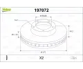 Brzdový kotouč VALEO ‐ VA 197072 Brzdový kotouč VALEO ‐ VA 197072