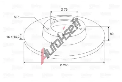 VALEO Brzdov� kotou� - 280 mm VA 197097, 197097