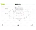 Brzdový kotouč VALEO ‐ VA 197121 Brzdový kotouč VALEO ‐ VA 197121
