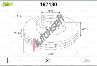 VALEO Brzdov kotou - 330 mm VA 197130, 197130