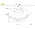 Brzdový kotouč VALEO ‐ VA 197132 Brzdový kotouč VALEO ‐ VA 197132