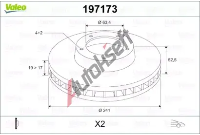 VALEO Brzdov kotou - 241 mm VA 197173, 197173