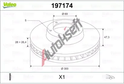 VALEO Brzdov kotou - 300 mm VA 197174, 197174