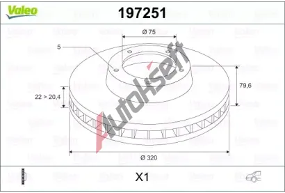 VALEO Brzdov� kotou� - 320 mm VA 197251, 197251