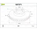 Brzdový kotouč VALEO ‐ VA 197371  Brzdový kotouč VALEO ‐ VA 197371
