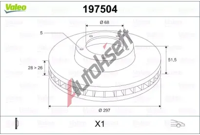 VALEO Brzdov kotou - 297 mm VA 197504, 197504
